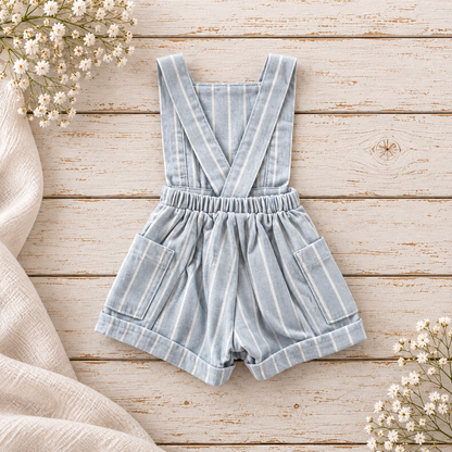 Resort Blue/White Dungaree (onesie + bow tie sold separately)