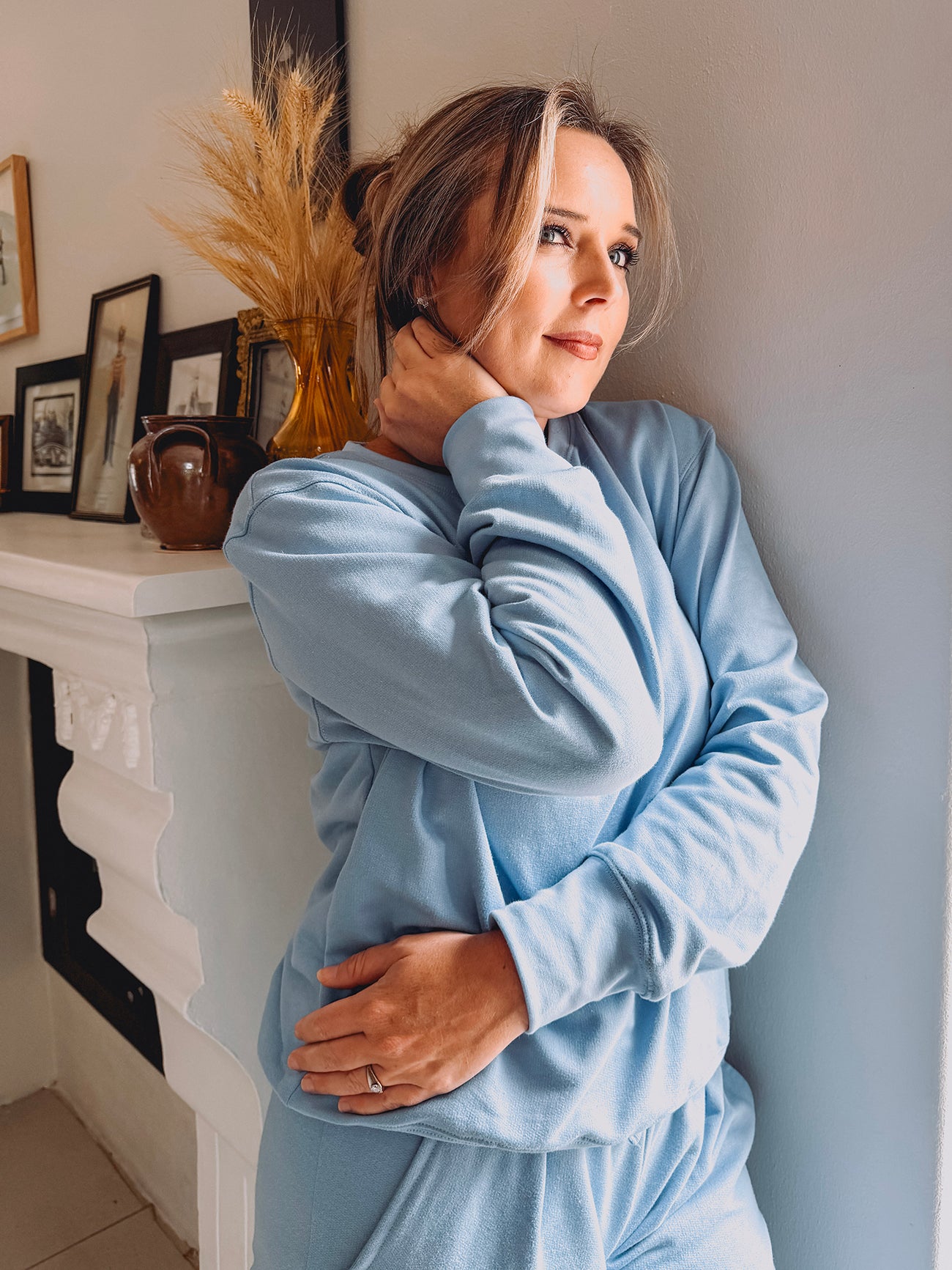 Womens Fleece Sweetpak - Powder Blue (sold as a set)