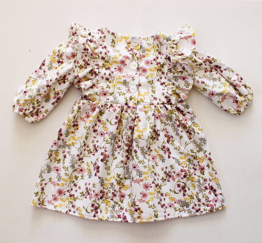 Paisley Long Sleeve Dress - Amber Wildflower (accessories sold separately)