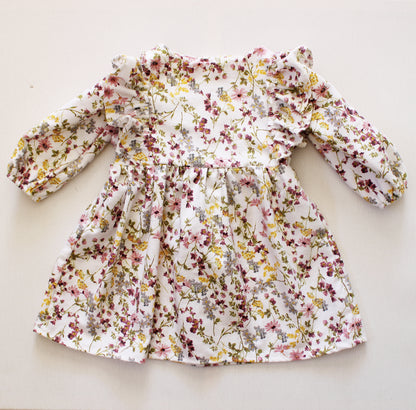 Paisley Long Sleeve Dress - Amber Wildflower (accessories sold separately)