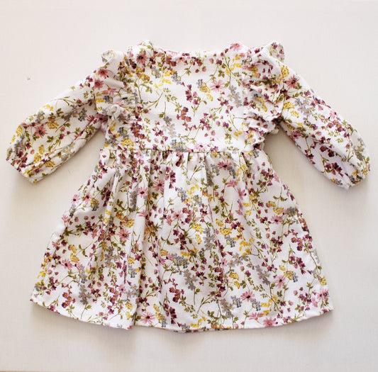 Paisley Long Sleeve Dress - Amber Wildflower (accessories sold separately)