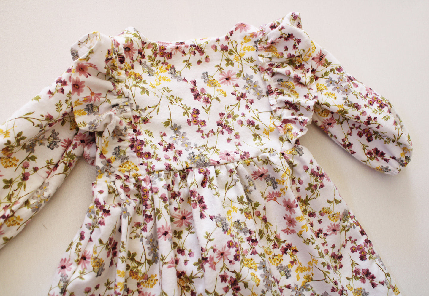 Paisley Long Sleeve Dress - Amber Wildflower (accessories sold separately)