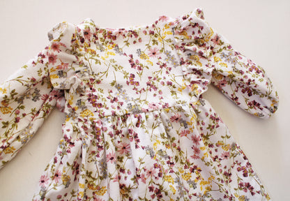 Paisley Long Sleeve Dress - Amber Wildflower (accessories sold separately)