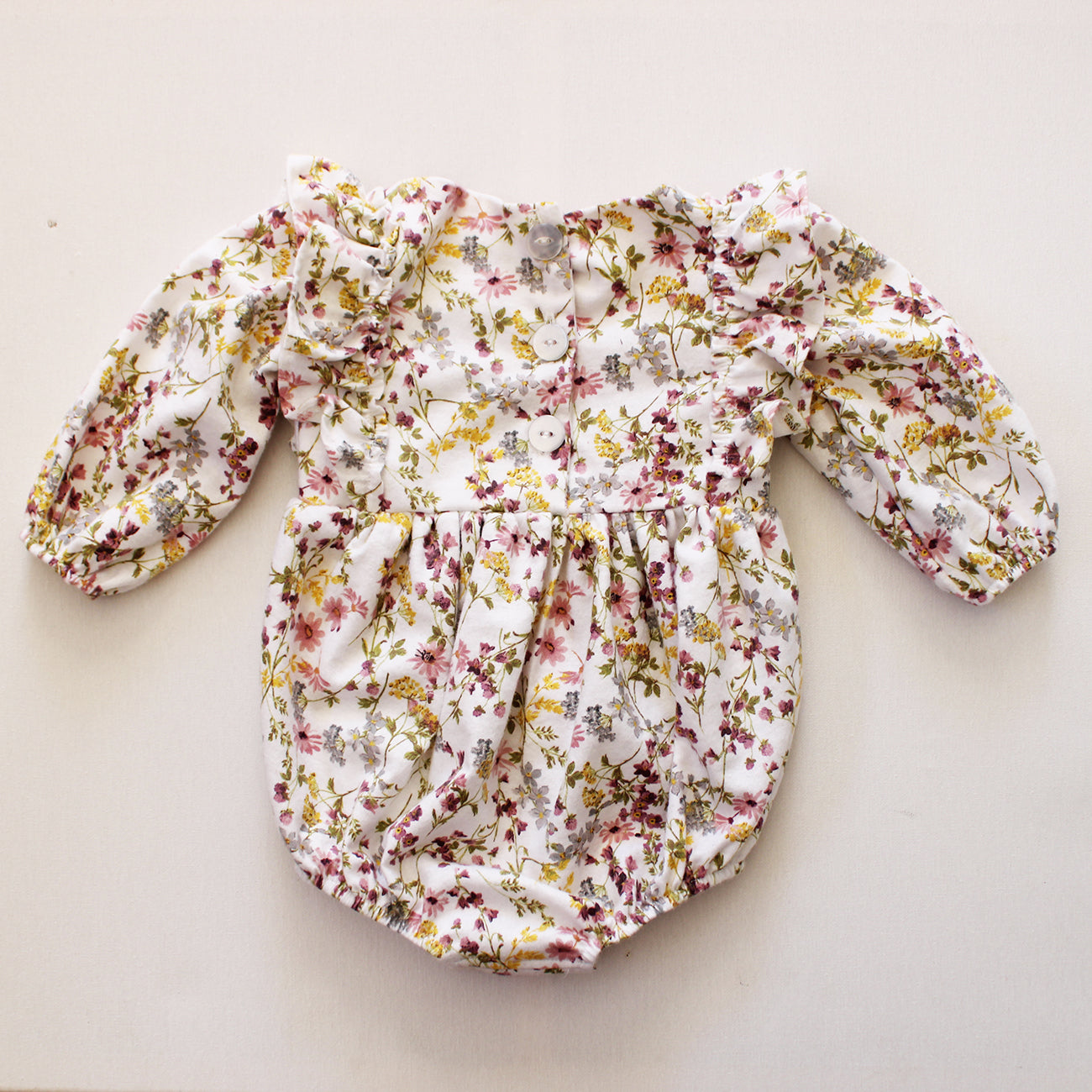 Paisley Long Sleeve Romper - Amber Wildflower (accessories sold separately)