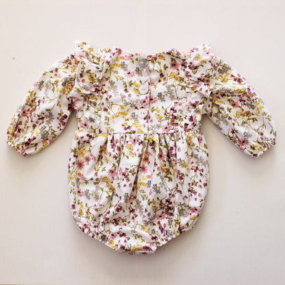 Paisley Long Sleeve Romper - Amber Wildflower (accessories sold separately)