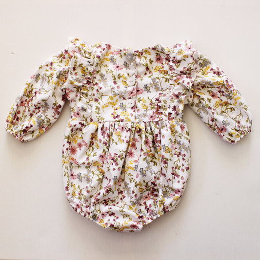 Paisley Long Sleeve Romper - Amber Wildflower (accessories sold separately)