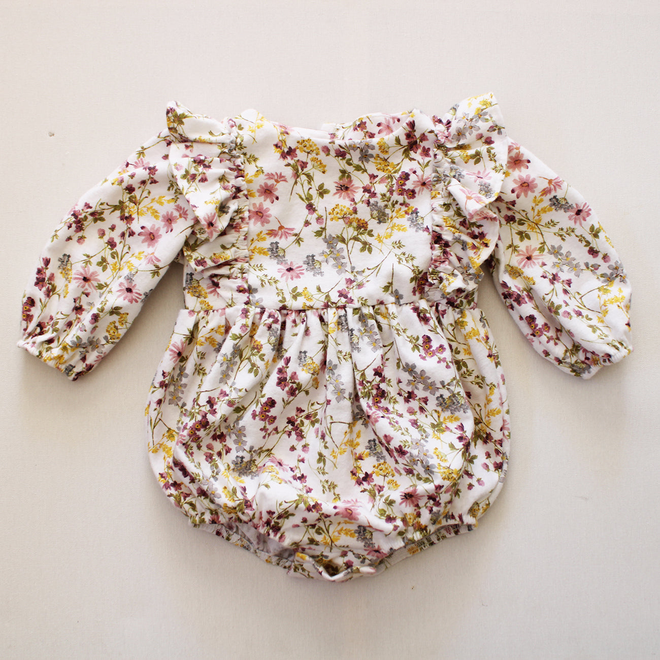 Paisley Long Sleeve Romper - Amber Wildflower (accessories sold separately)
