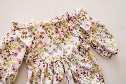 Paisley Long Sleeve Romper - Amber Wildflower (accessories sold separately)