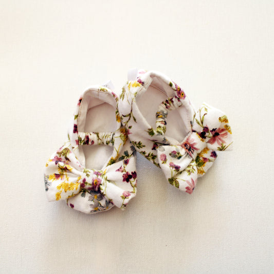 Soft Sole Shoes with bow - Amber Wildflower