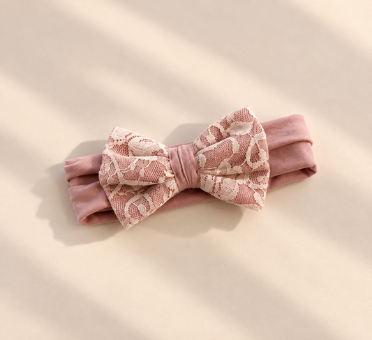 Bow Headband - Blush Pink