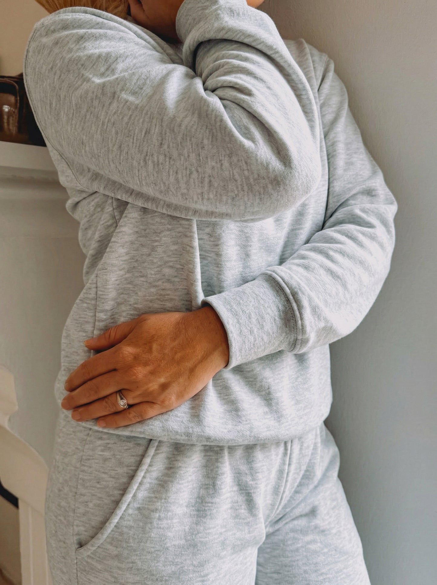 Womens Fleece Sweetpak - Grey Melange (sold as a set)