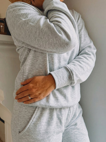 Womens Fleece Sweetpak - Grey Melange (sold as a set)