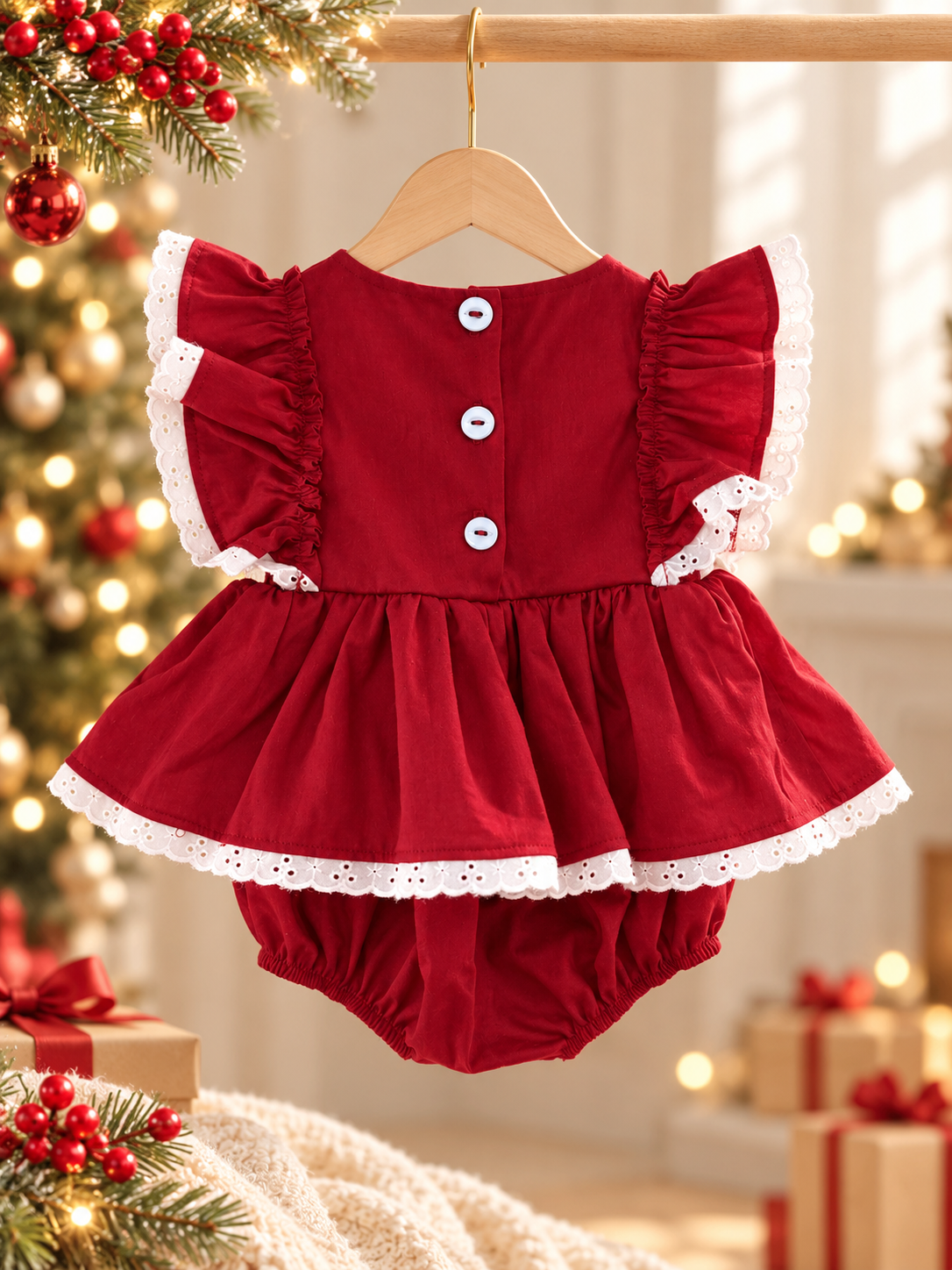 Mistletoe Christmas Romper (headband sold separately)
