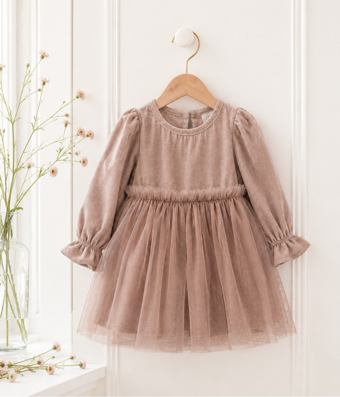 Aurelia Dress - Sticky Fudge (accessories + tights sold separately)