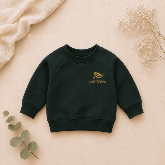 Proudly South African Kids Fleece Sweatshirt - Teal (7 working days lead time)