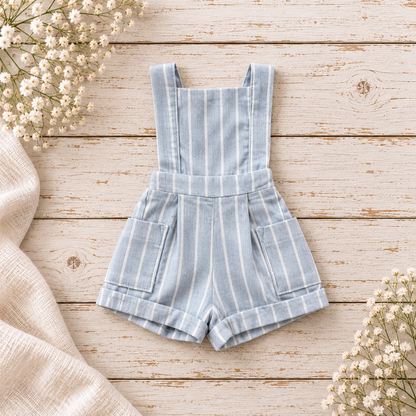 Resort Blue/White Dungaree (onesie + bow tie sold separately)