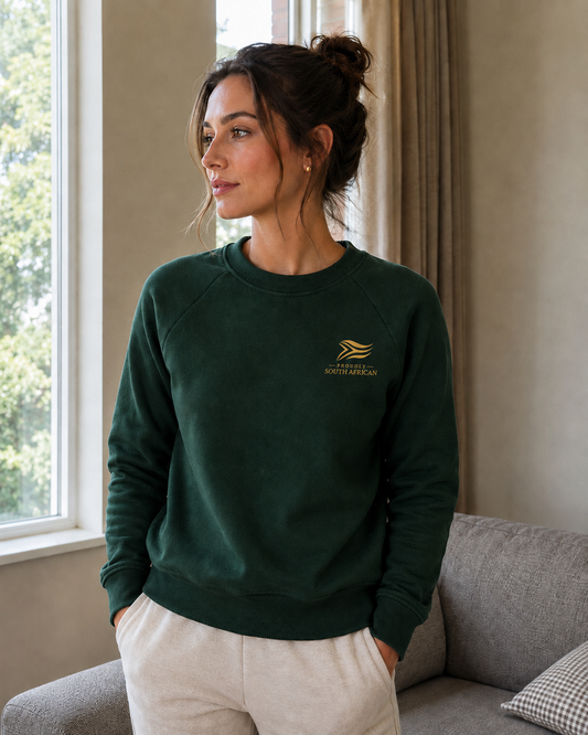 Proudly South African Womens Sweatshirt - Teal (7 working days lead time)