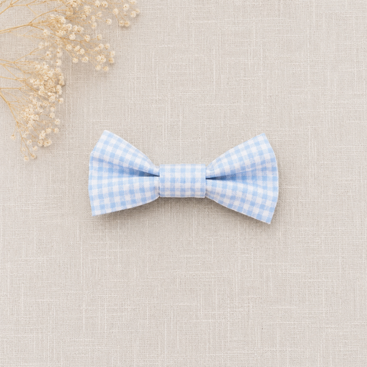 Check Blue/White Bow Tie