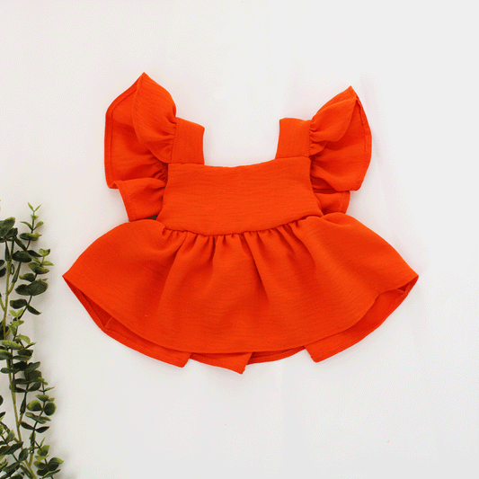 Milly Top - Orange (bottom and headband sold separately)