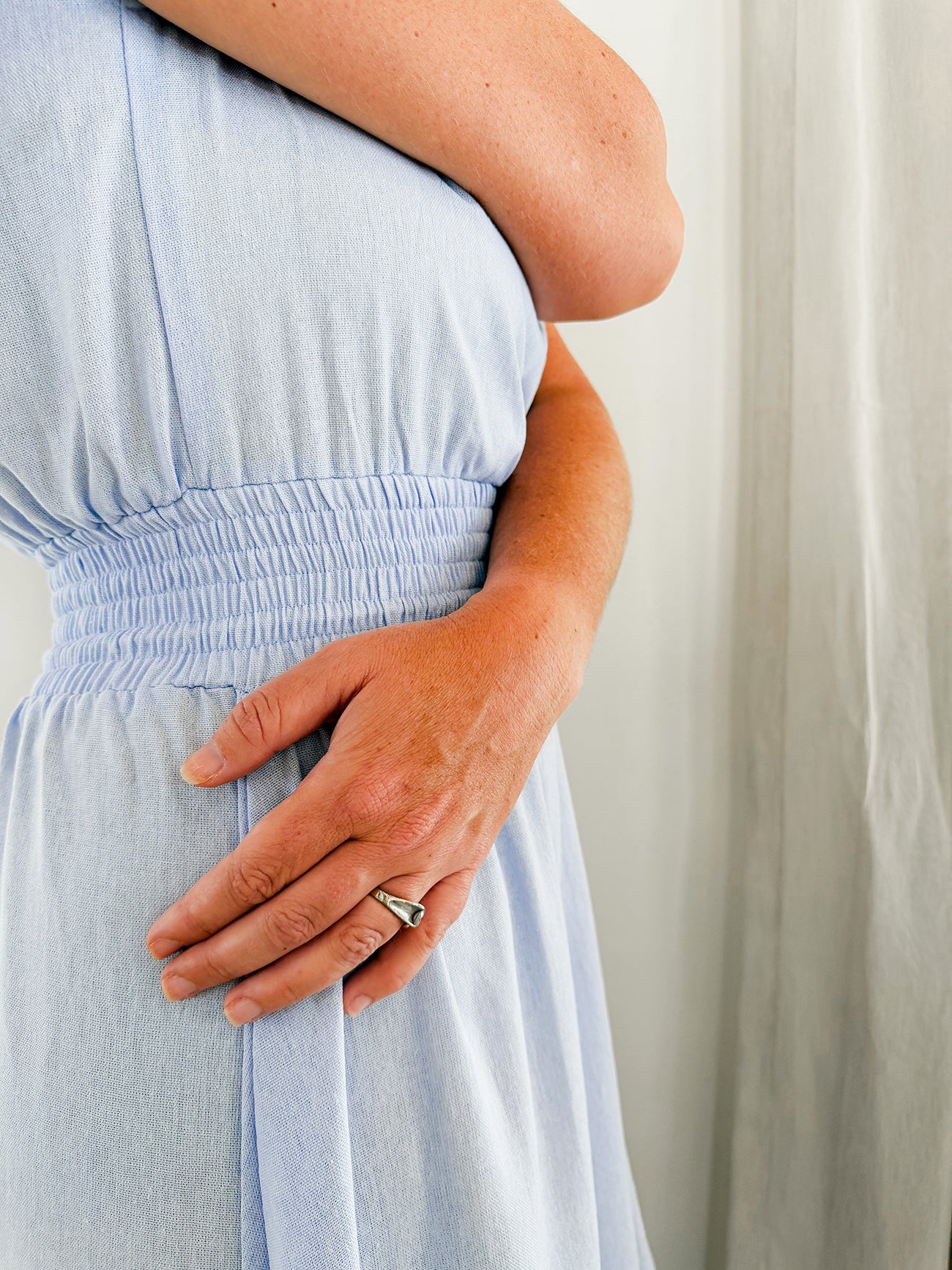 Womens short Sleeve Maxi Tier Dress - The Blue Blessing
