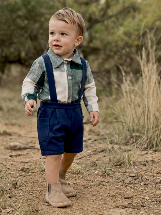 Evergreen Check Winter Onesie