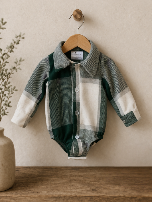 Evergreen Check Winter Onesie