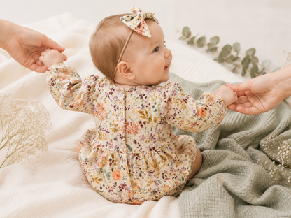 The Whimsical long sleeve Muslin Romper