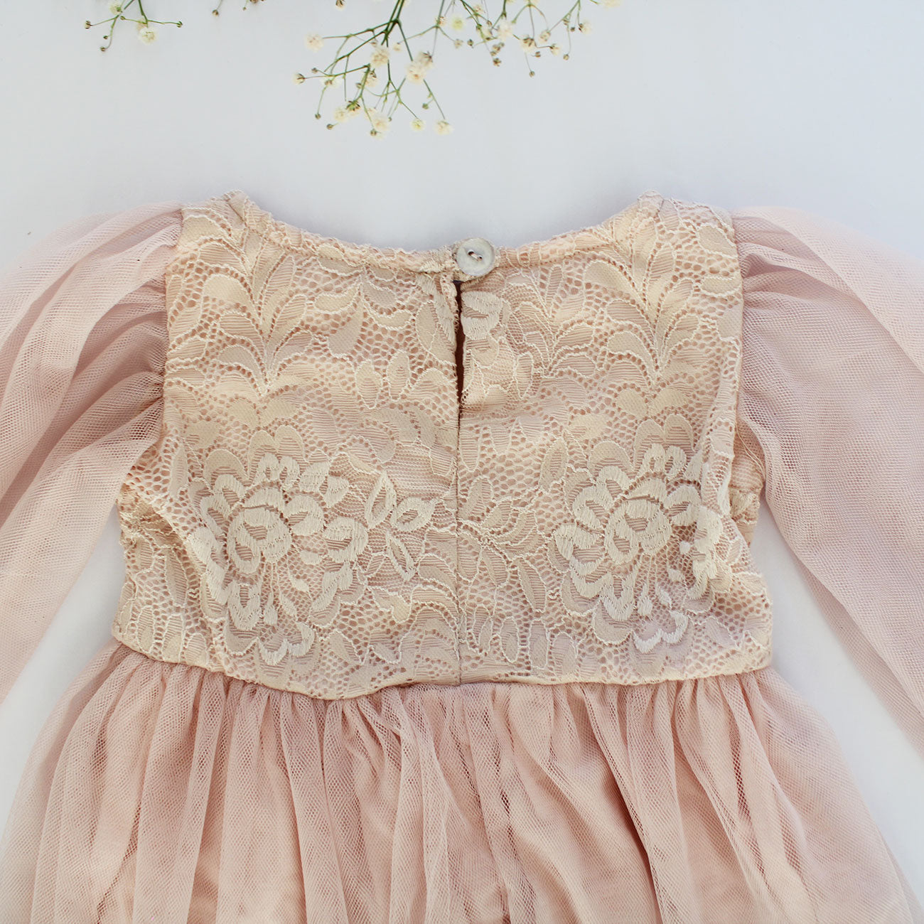 Angel Wing Dress - Soft Peach (headband + shoes sold separately)