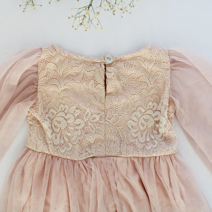 Angel Wing Dress - Soft Peach (headband + shoes sold separately)