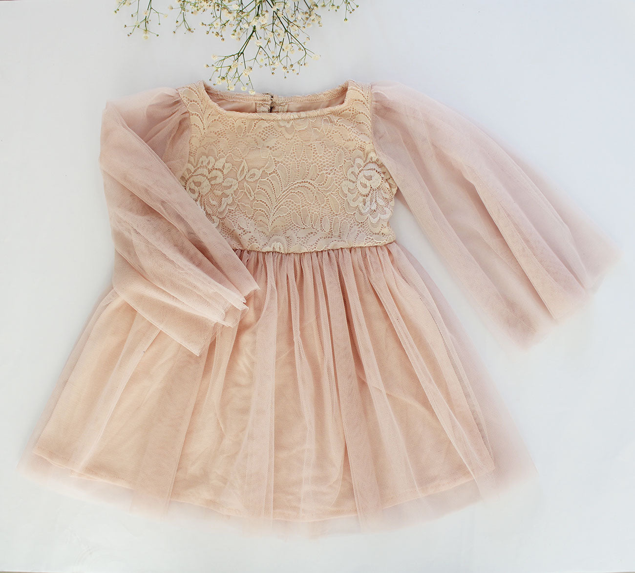 Angel Wing Dress - Soft Peach (headband + shoes sold separately)