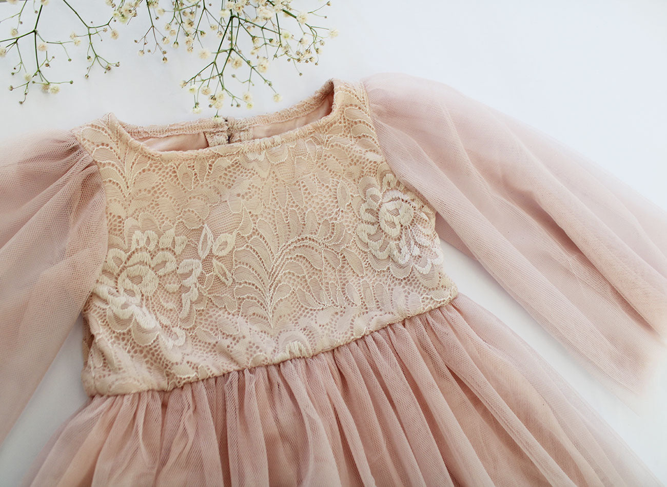 Angel Wing Dress - Soft Peach (headband + shoes sold separately)