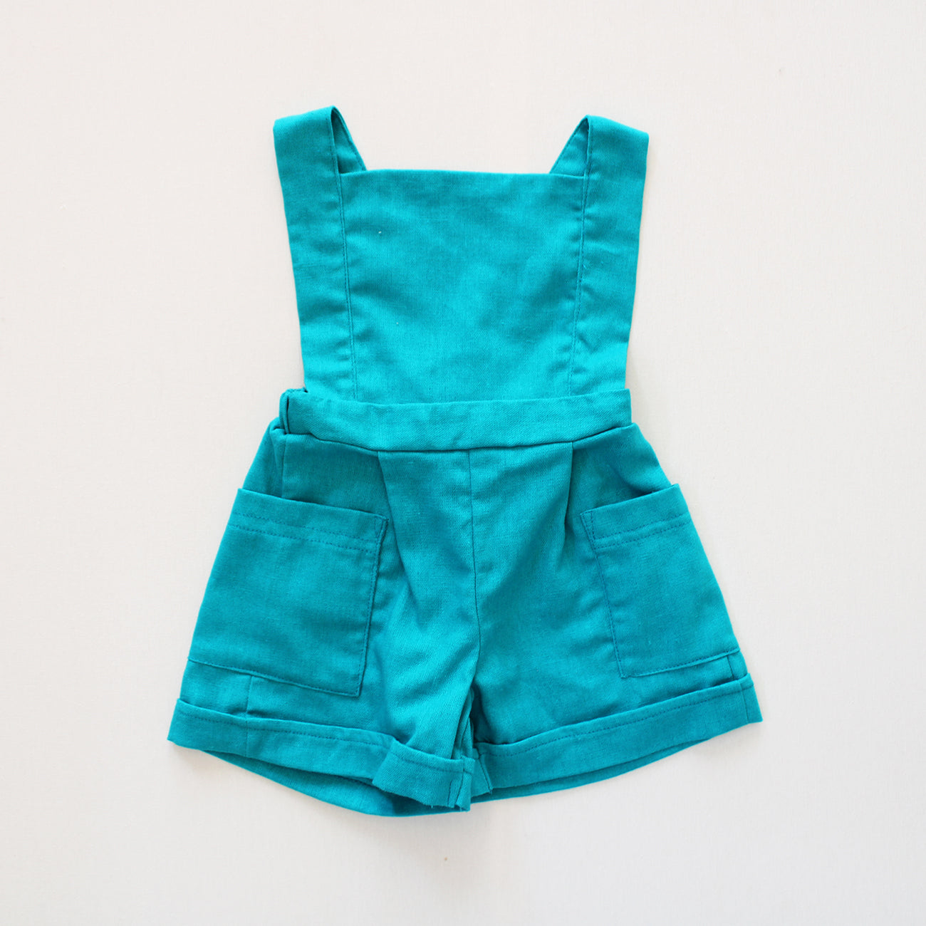 Aquamarine Dungaree (collared onesie + bow tie sold separately)