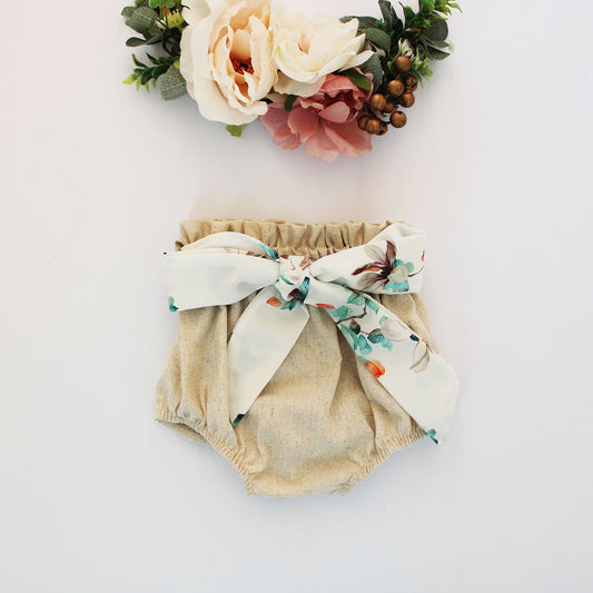 Stone Bloomer with White Floral Belt (headband sold separately)