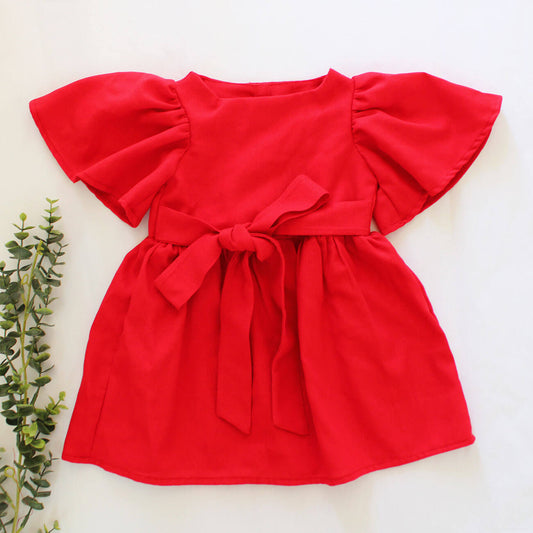 Bell Dress - Red (headband sold separately)