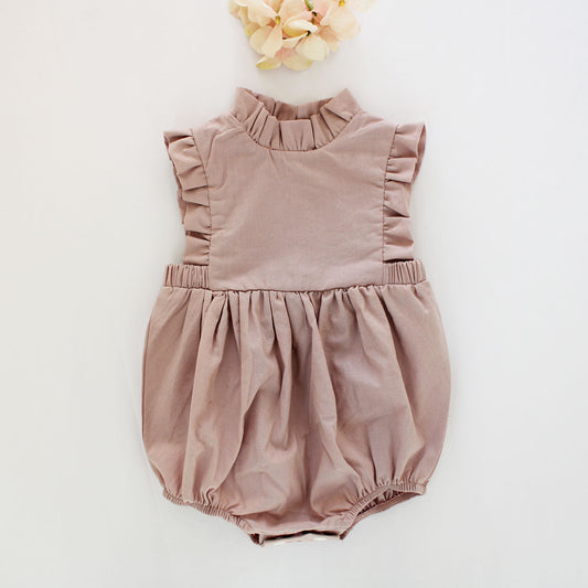 The Valley Romper - Dusty Pink LEAD TIME 5 working days
