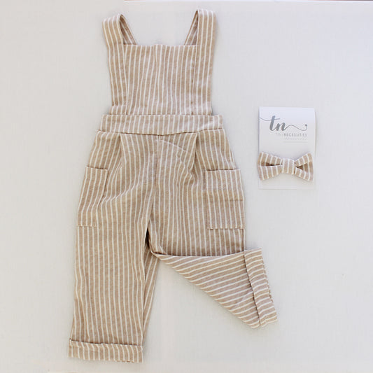 Khaki Stripes Dungaree - Long Pants (bow tie sold separately)