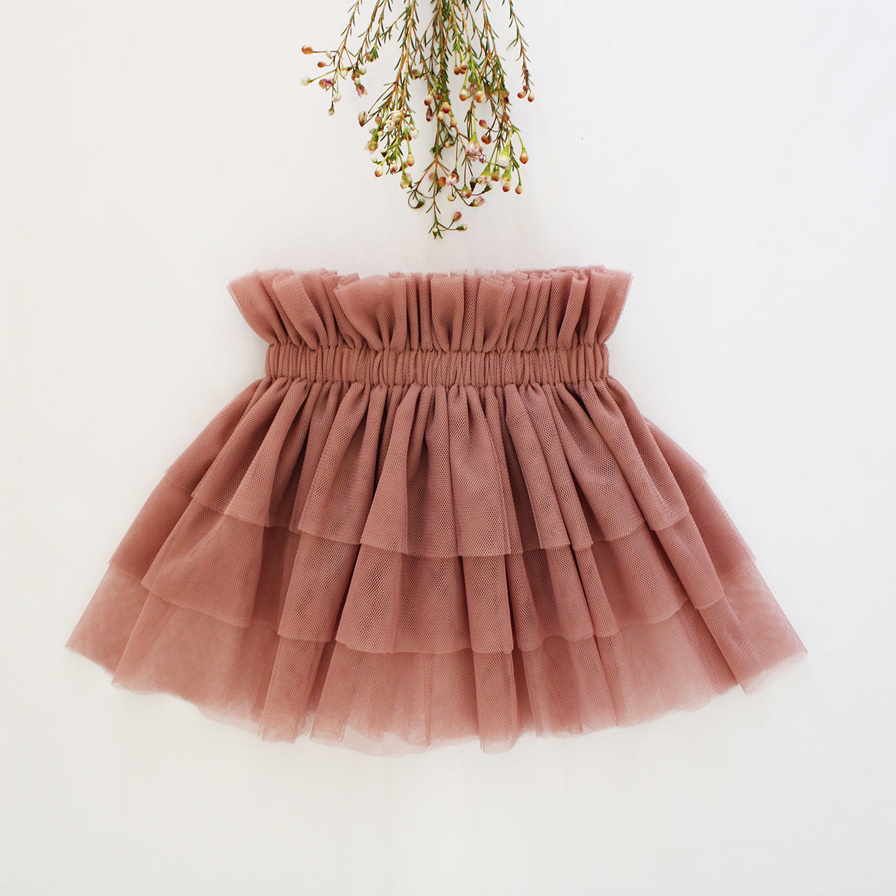Gathered Tutu Skirt - Berry