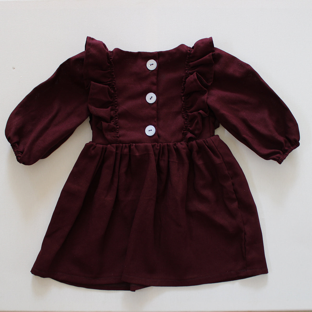 Paisley Long Sleeve Dress - Black Cherry (accessories sold separately)