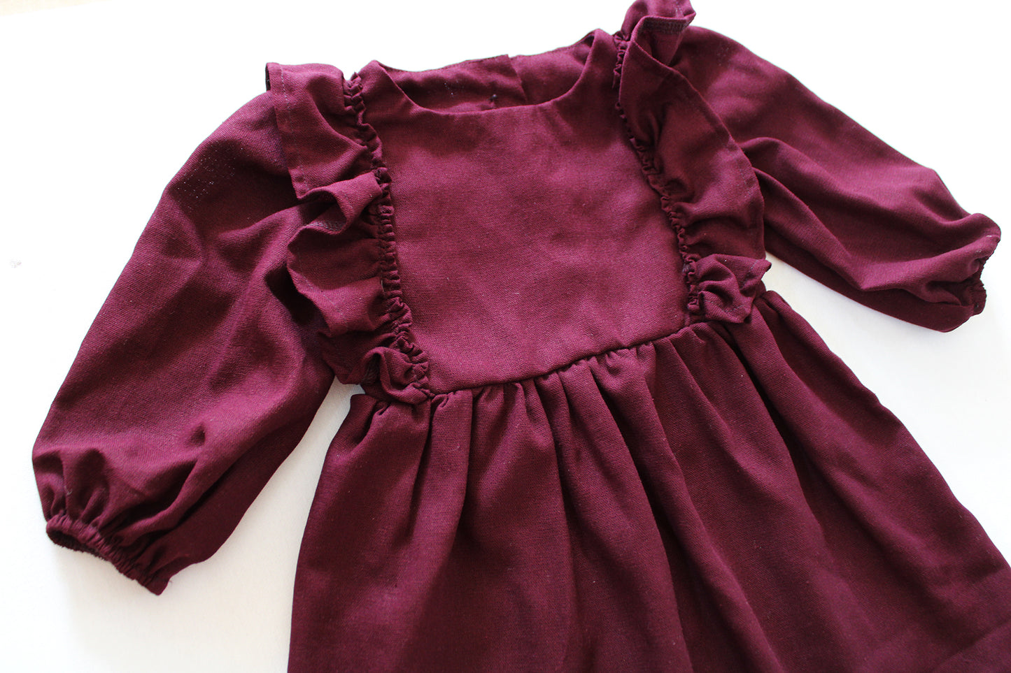 Paisley Long Sleeve Dress - Black Cherry (accessories sold separately)