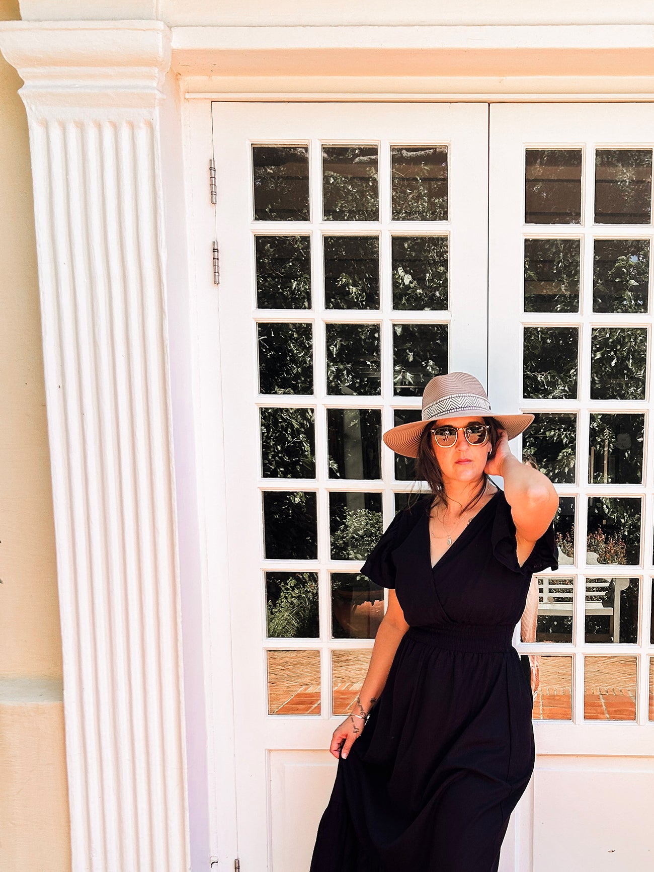 Womens Maxi Tier Dress - Black