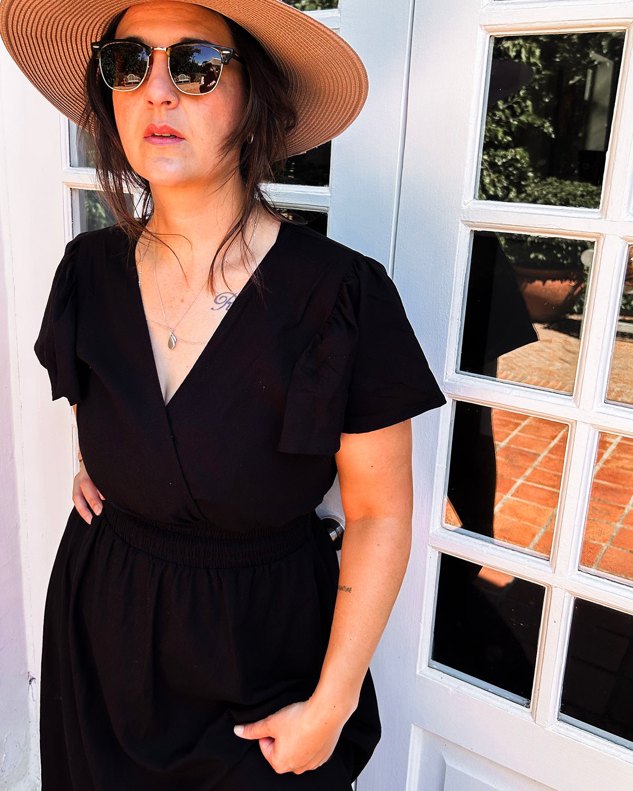 Womens Maxi Tier Dress - Black