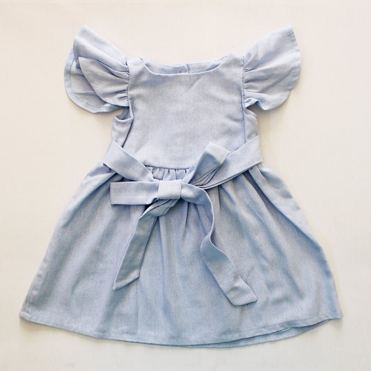 Magnolia Frilly Sleeve Dress - The Blue Blessing