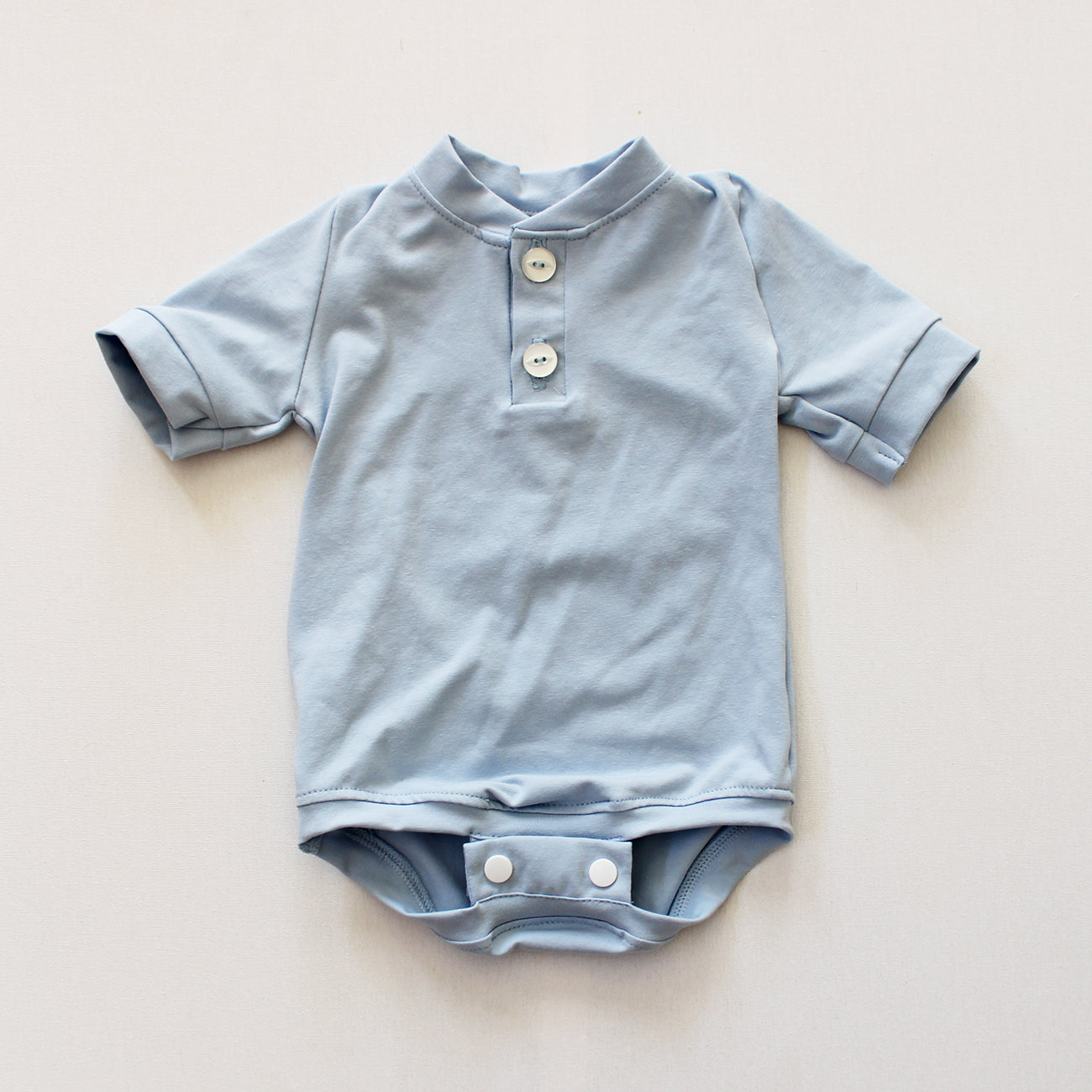 Powder Blue Onesie - short sleeves (accessories + suspender sold seperately)