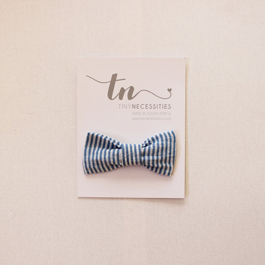 Blue Stripes Bow Tie
