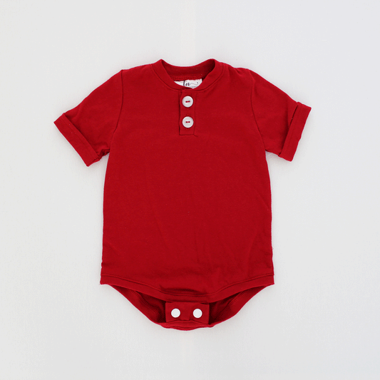 Short Sleeve Onesie - Red