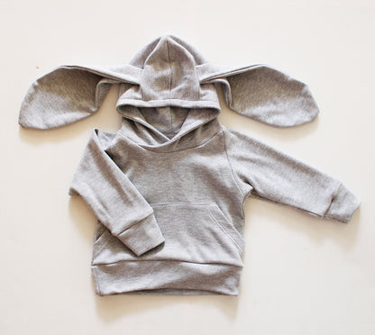 Hooded Bunny Set - Grey Melange