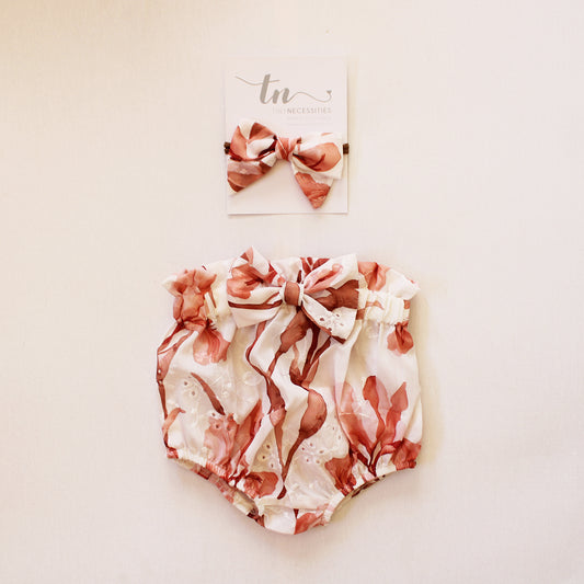 Coral Reef high waist Bloomer with Bow (onesie + accessories sold separately)