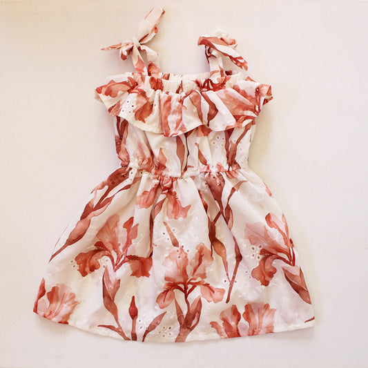 Tie Strap Dress - Coral Reef (headband sold separately)