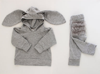 Frilly Bum Tights - Grey Melange (matching onesie/jersey sold separately)