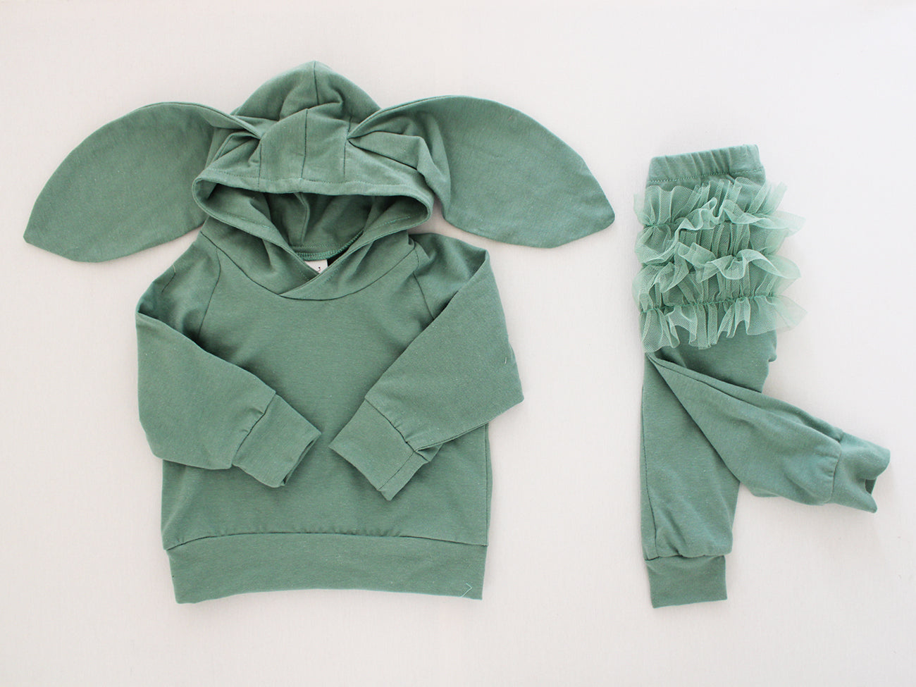Frilly Bum Tights - Sage (matching onesie/jersey sold separately)